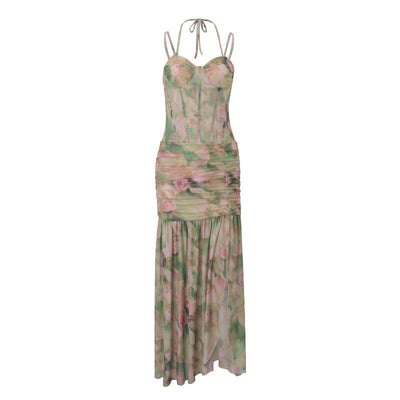 Spaghetti Strap Floral Print Dress