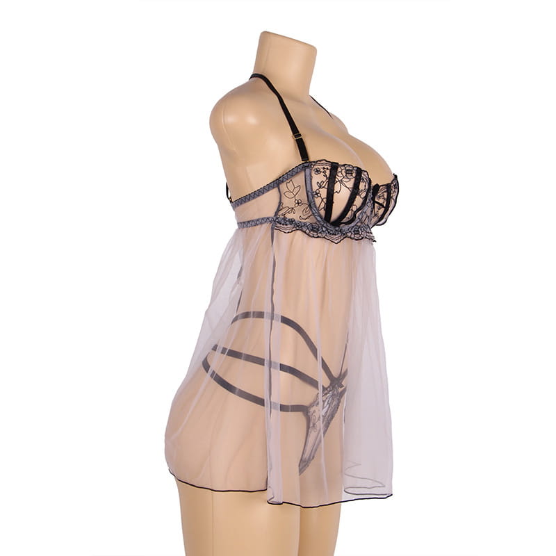 Push up Mesh Lace Nightdress