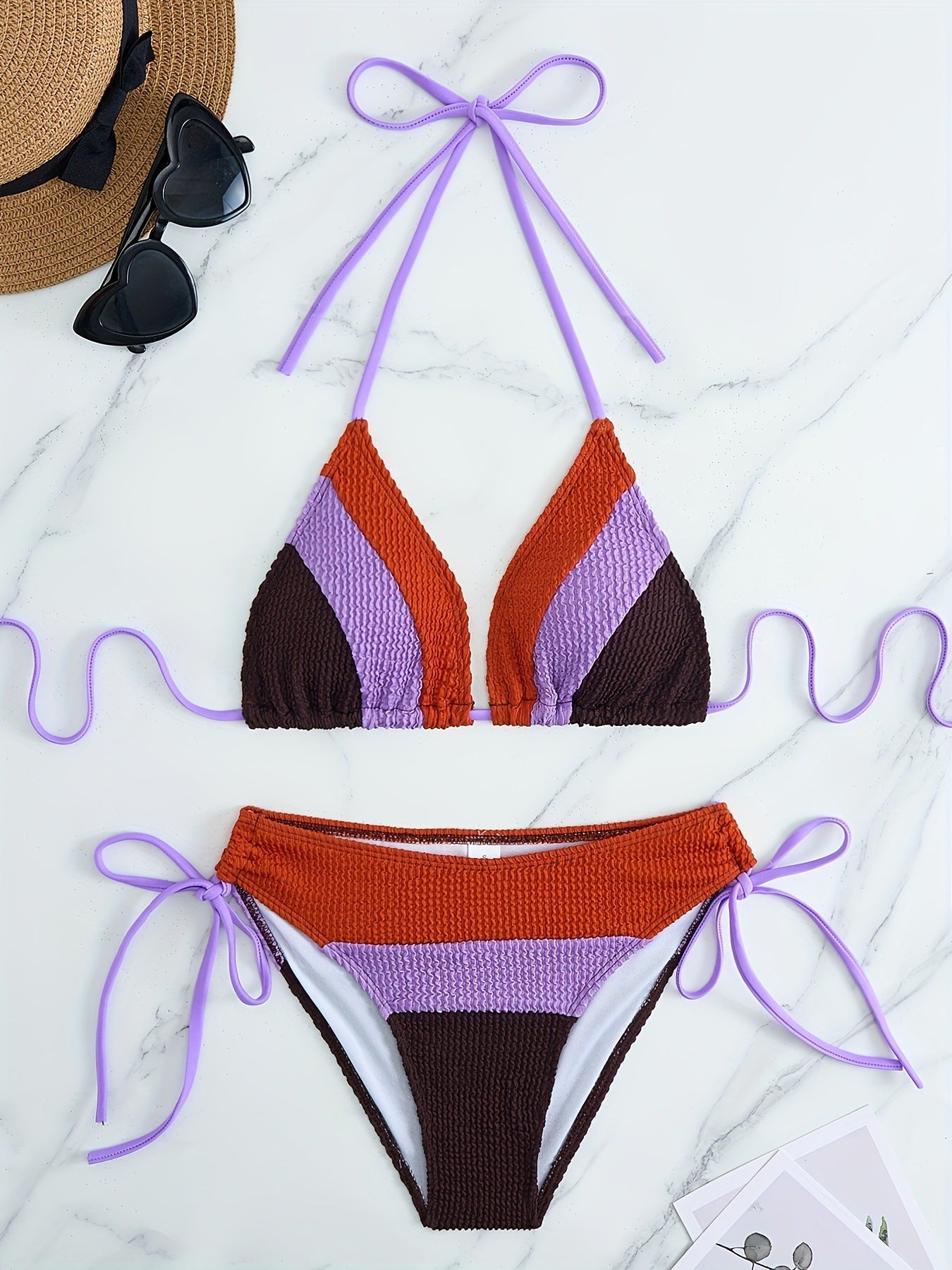 Tri-color Swimsuit Bikini