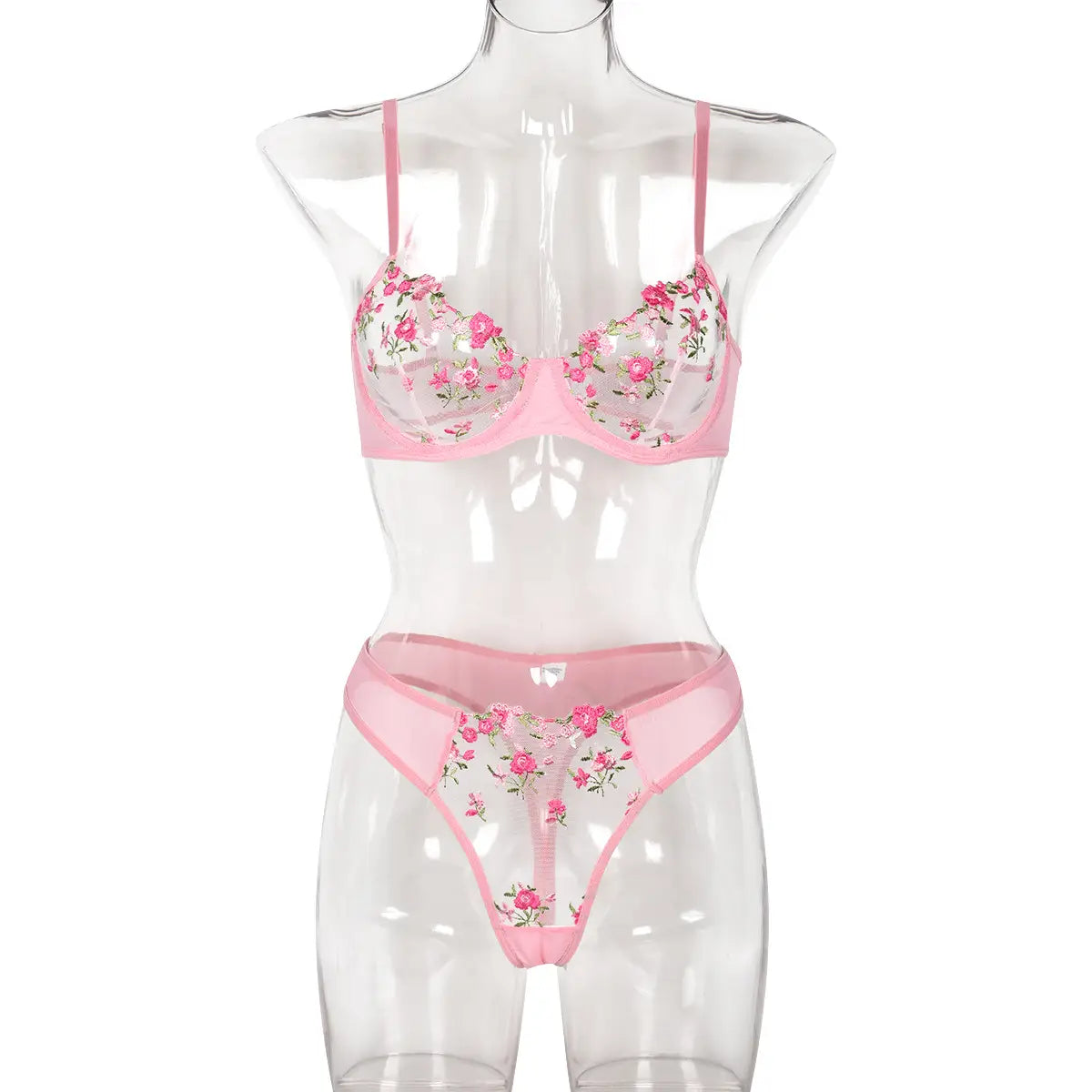 Two Piece Floral Embroidery Set