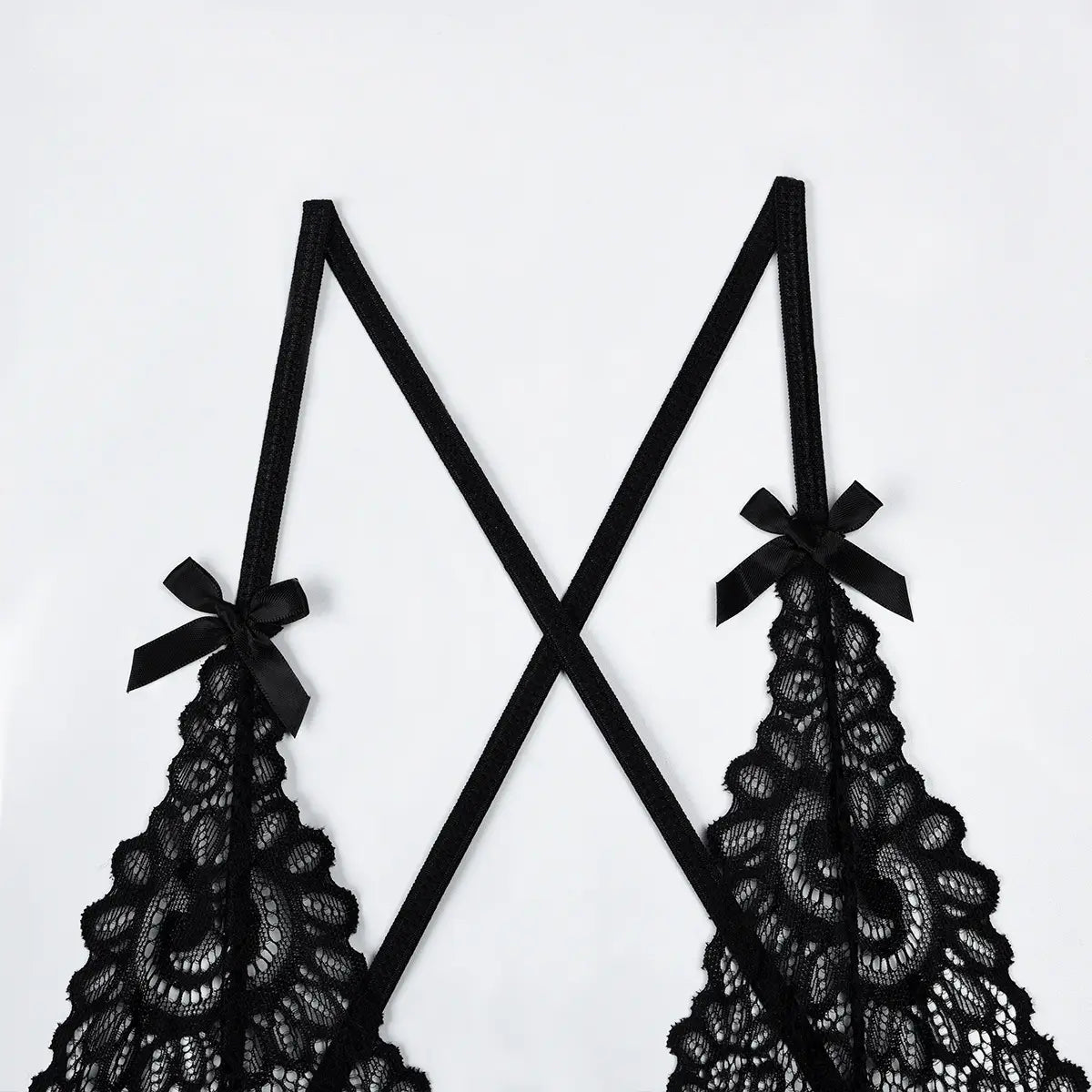 Lace V neck Backless Jumpsuit