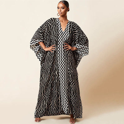 Oversized Zebra Print Beach Cover-up