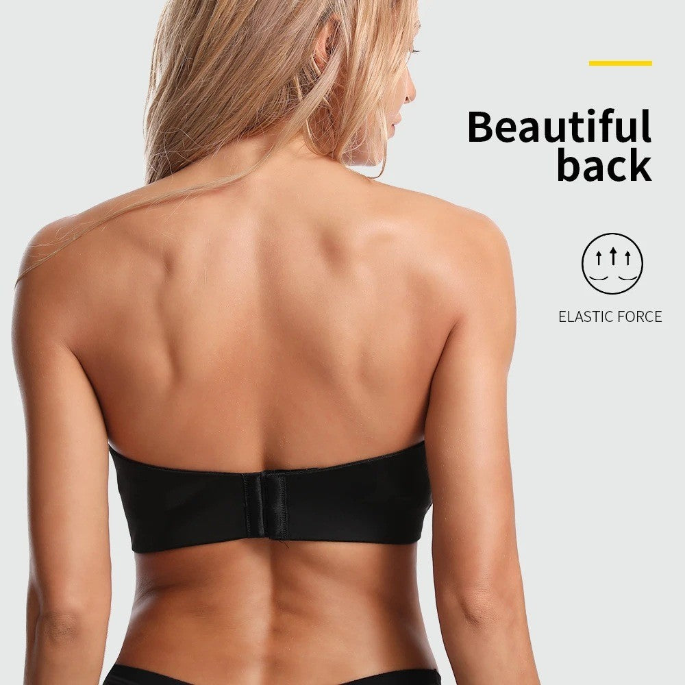 Strapless Non-slip Front Buckle Pushup Bra