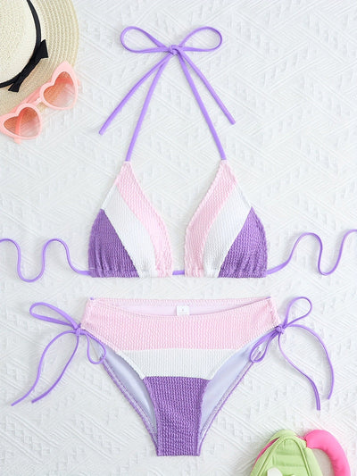 Tri-color Swimsuit Bikini