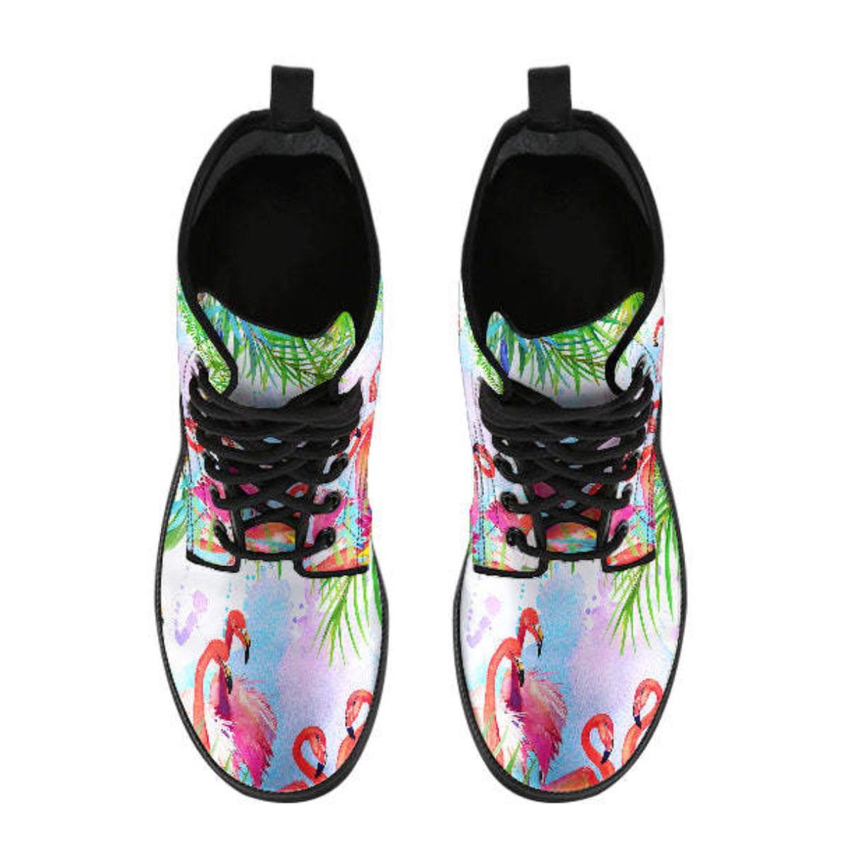 Tropical Flamingo Leather Boots