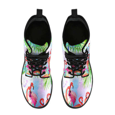 Tropical Flamingo Leather Boots