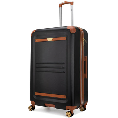 Vintage 3 Piece Expandable Retro Luggage Set