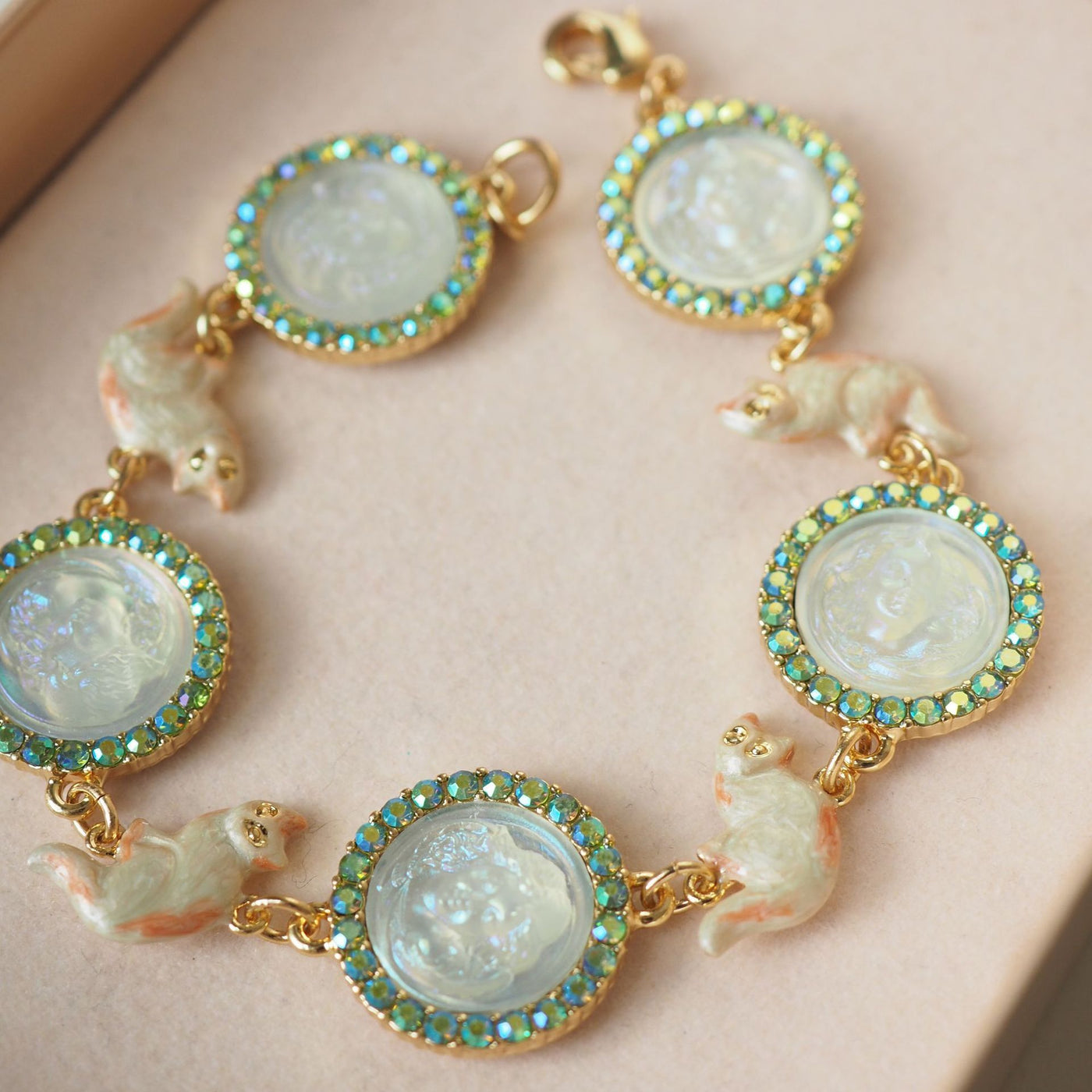 Relief Sleeping Angel Vintage Bracelet