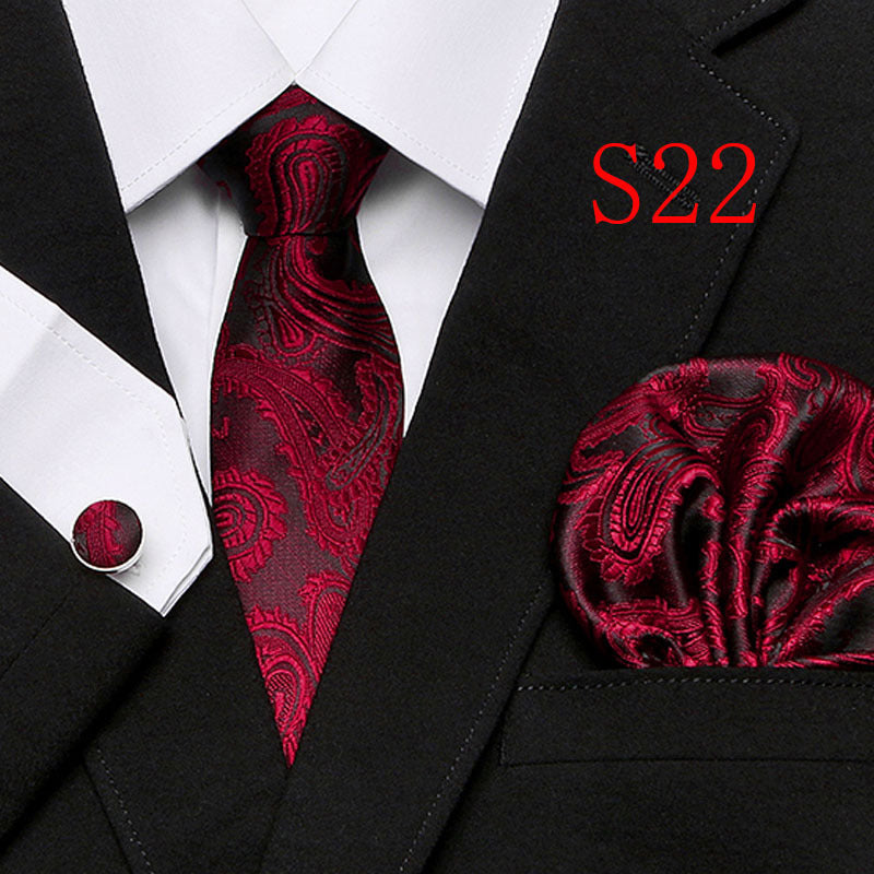 Paisley Series European And American Three-piece Tie Set