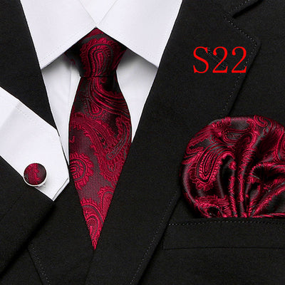 Paisley Series European And American Three-piece Tie Set
