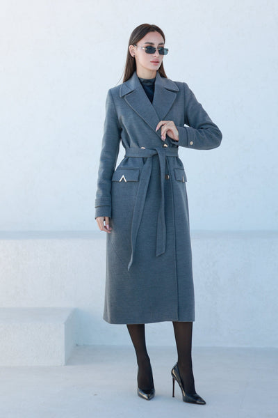 Alaska Classic Cashmere Blend Overcoat in Grey - XS / Grey - Coat