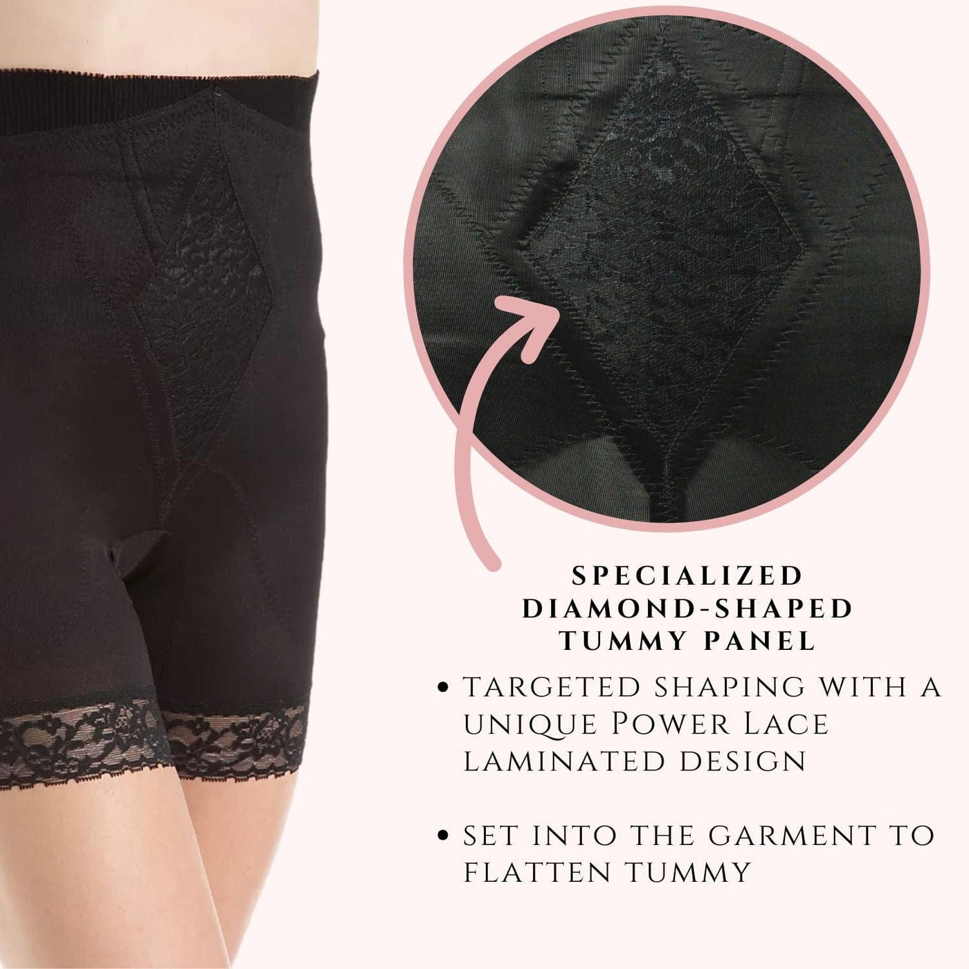 Style 6206 | High Waist Medium Control Thigh Slimmer | Memory Compression Fabric