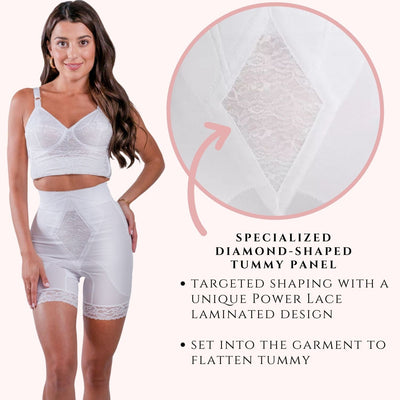 Style 6206 | High Waist Medium Control Thigh Slimmer | Memory Compression Fabric