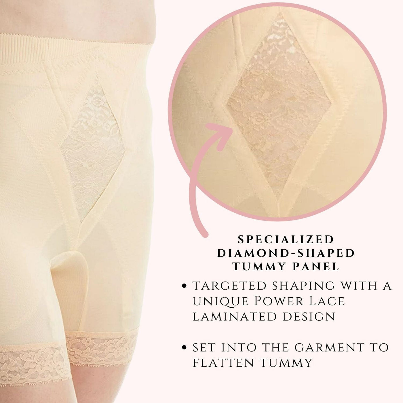 Style 6206 | High Waist Medium Control Thigh Slimmer | Memory Compression Fabric