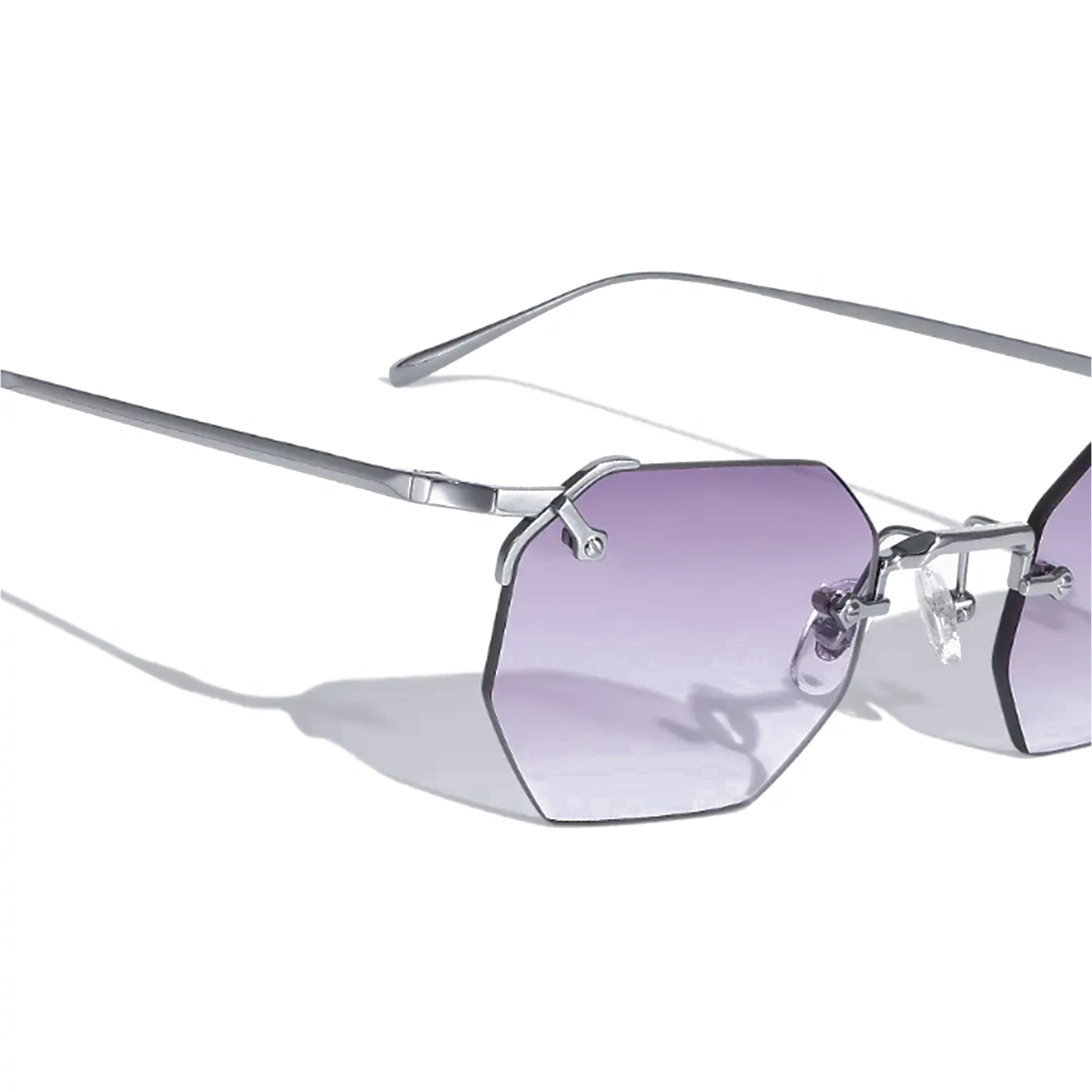 A.M. Metal Hexagon Sunglasses