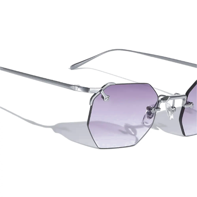 A.M. Metal Hexagon Sunglasses