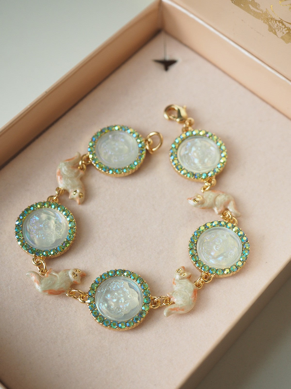 Relief Sleeping Angel Vintage Bracelet