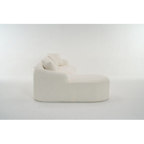 Chenille Full Compression Sofa w/ 4 Pillows