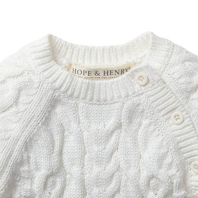 Organic Cable Knit Sweater Romper