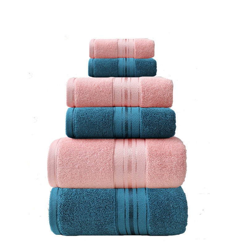 Cotton & Glossy Satin Towel Set