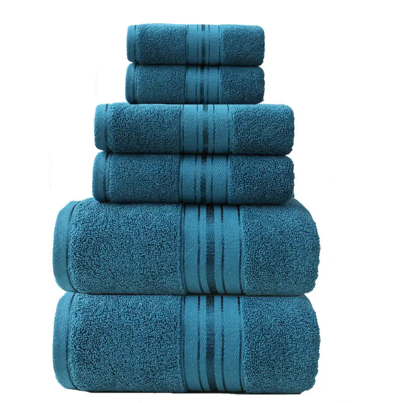 Cotton & Glossy Satin Towel Set
