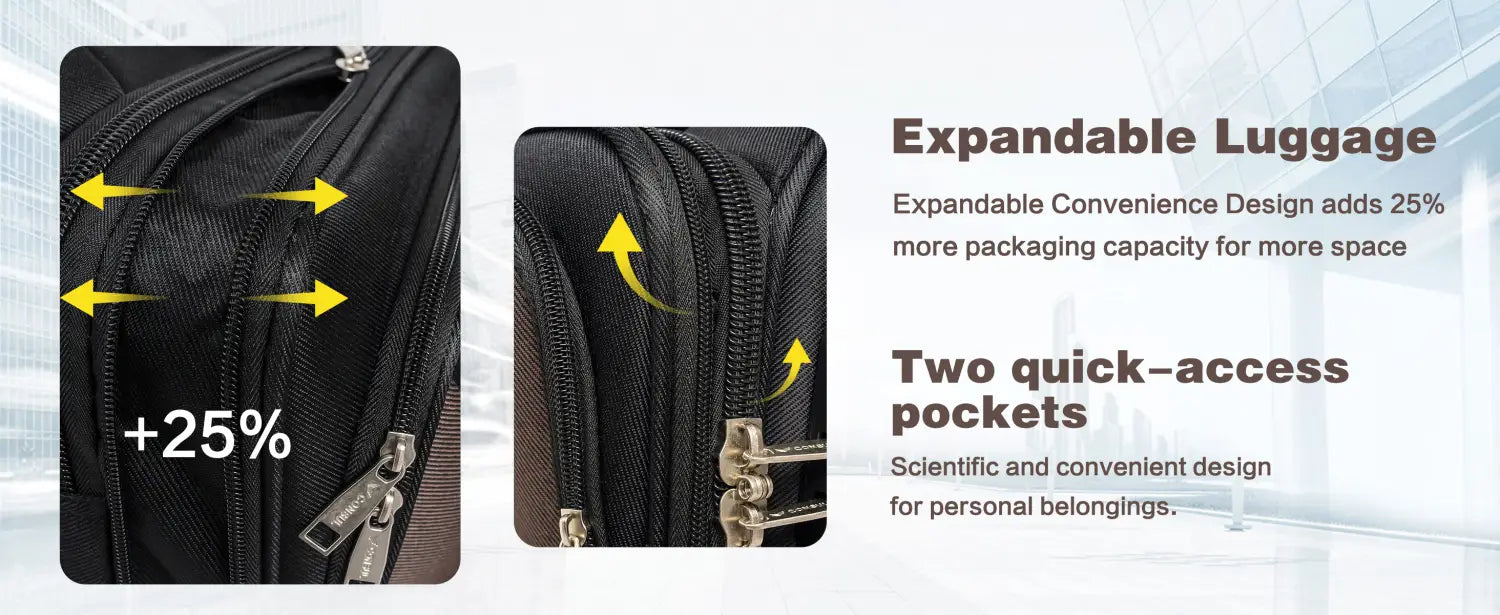 Softshell Expandable 4 Piece Luggage Set