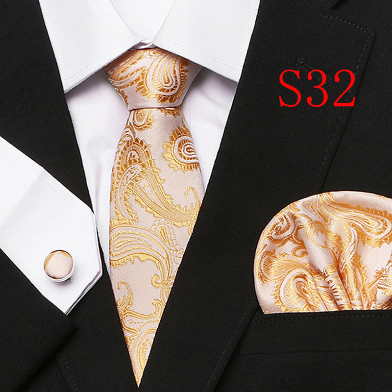 Paisley Series European And American Three-piece Tie Set