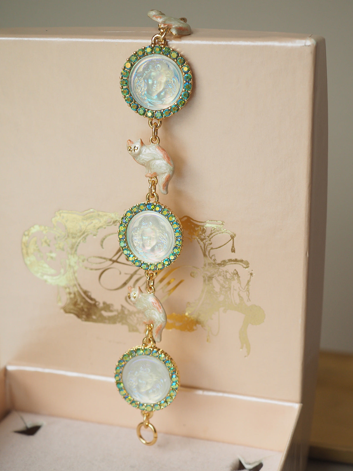 Relief Sleeping Angel Vintage Bracelet