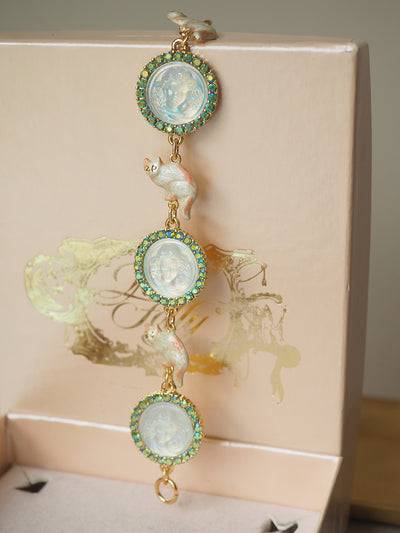 Relief Sleeping Angel Vintage Bracelet