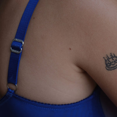 Kim High Neck Sheer Lace Underwire Bra