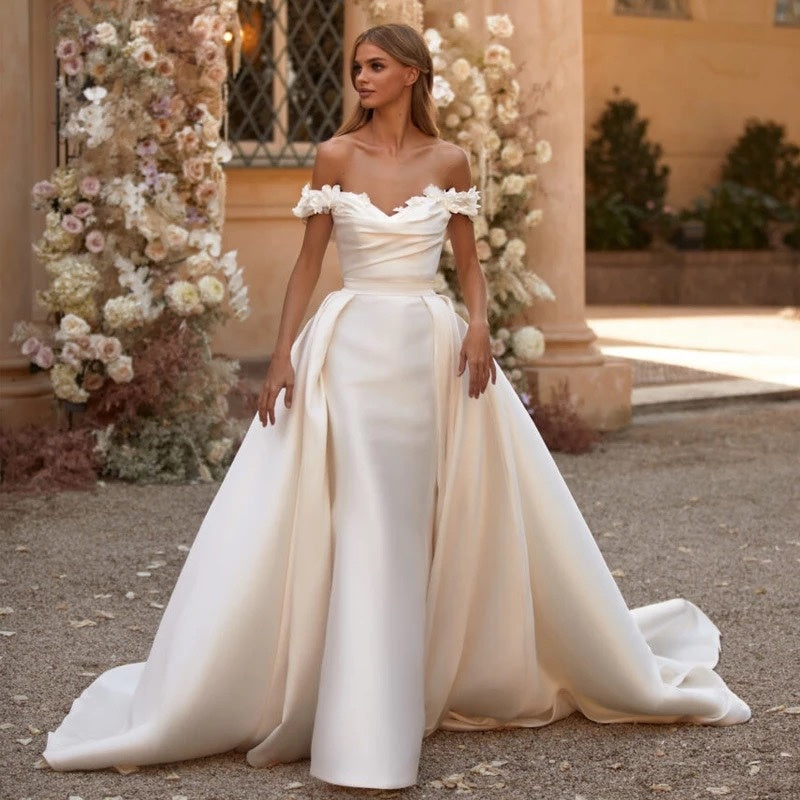 Mermaid Wedding Dress With Detachable Train
