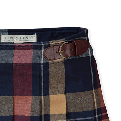 Organic Pleated Skirt with Buckle Detail