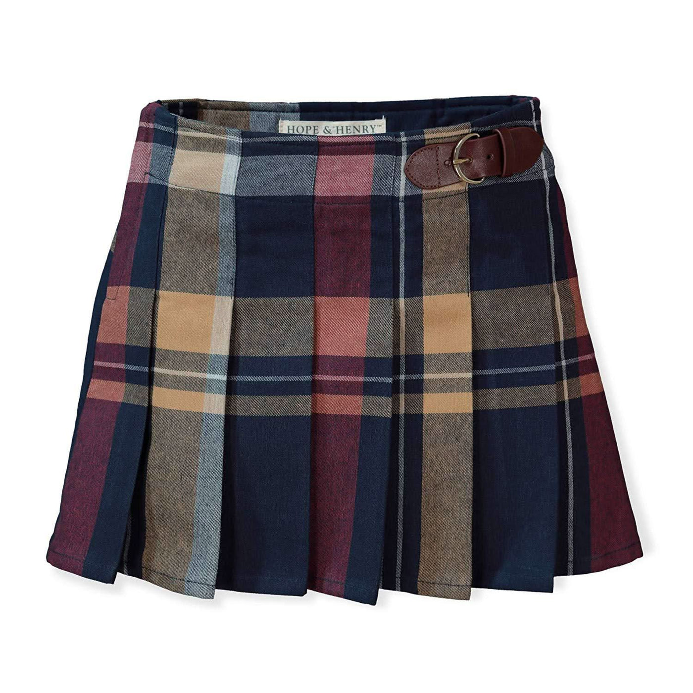Organic Pleated Skirt with Buckle Detail