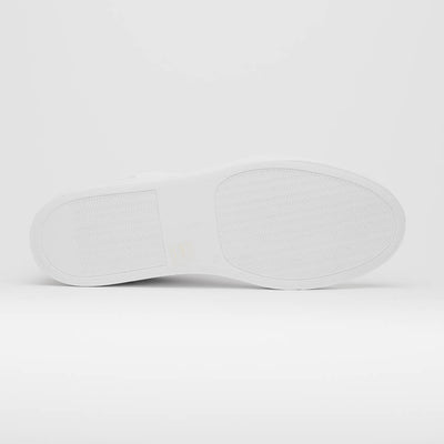 65-225-WHT SPETTACOLARE Italian Pebble Grain Calfskin Sneakers White